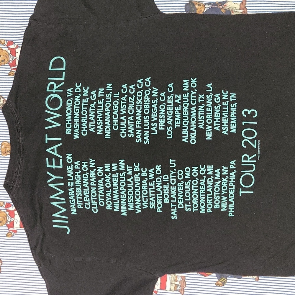 JIMMY EAT WORLD 2013 CONCERT BAND TEE SIZE SMALL DAMAGE TOUR - Picture 4 of 5
